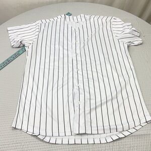 Classic White and Black Striped Men's Jersey